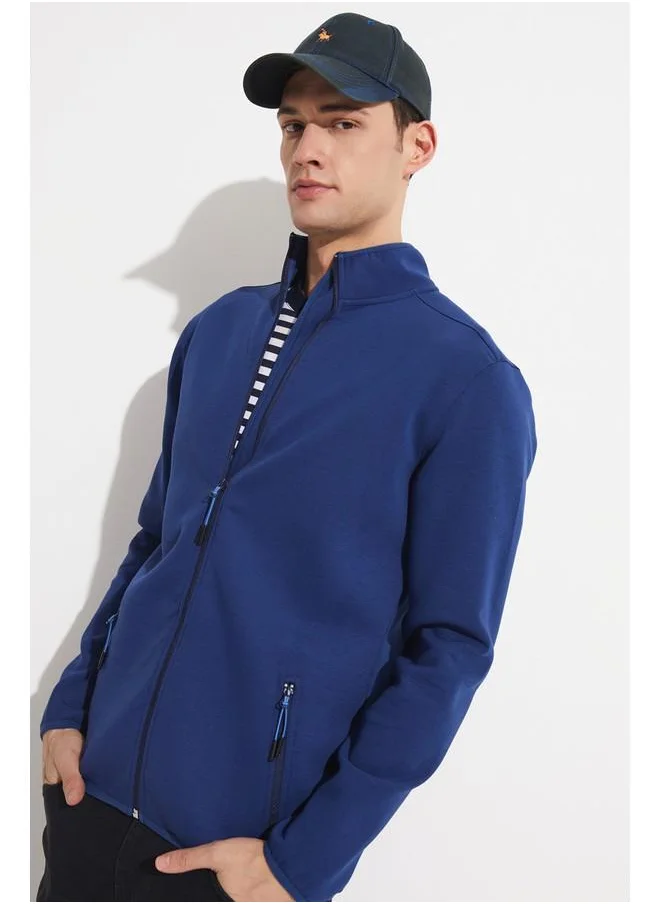 جون June Exclusive Men Zippered Sweatshirt Teal