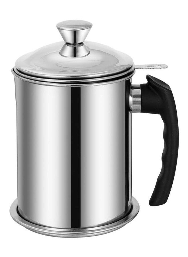 Gra8 Oil -Strainer Pot, //Cooking Oil Storage, Oil Filter Pot Large Capacity | Filter Oil Storage Tank | Kitchen Tools Stainless Steel Oil Strainer Pot Container (1 pcs) - Image 1