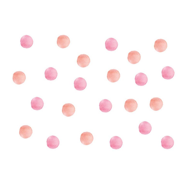 iinuu Pink Polka Dot Wall Decor, Dots Bubble Sticker Decals Decorations for Living Room Kids Baby Girls Teens Bedroom and Nursery Room Decorations - Image 4
