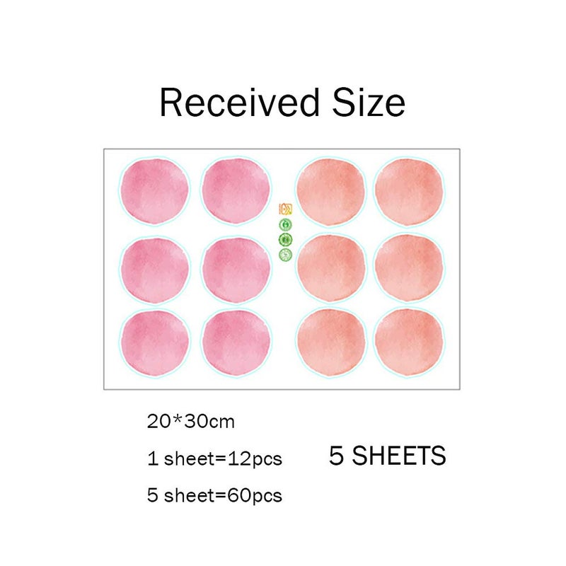 iinuu Pink Polka Dot Wall Decor, Dots Bubble Sticker Decals Decorations for Living Room Kids Baby Girls Teens Bedroom and Nursery Room Decorations - Image 5