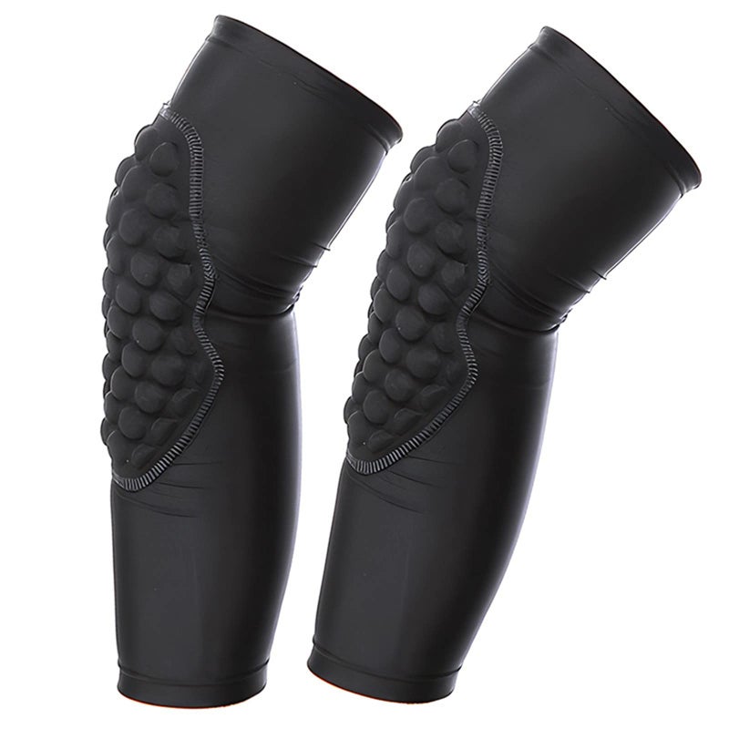 Topeter Kids Protective Knee Pads 1 Pair Basketball Crashproof Antislip Knee Sleeves Youth Black YXL - Image 1
