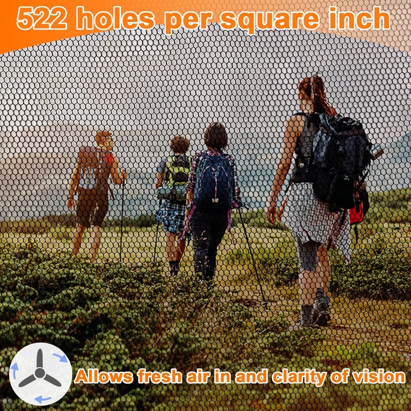 Benvo Mosquito Head Net Mesh, Face Neck Fly Netting Hood from Bugs Gnats Noseeums Screen Net for Any Outdoor Lover- with Carry Bags Fits Most Sizes of Hats Caps (2pcs, Grey, Updated Big Net) - Image 4