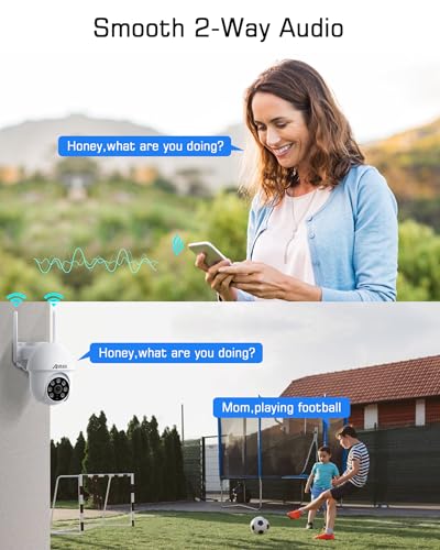 ANRAN 3K/5MP WiFi Security Camera for Home/House Outdoor: 2.4/5GHz Dual-Band, Auto-Tracking, 360° Pan-Tilt, 2-Way Audio, Full Color Night Vision, 24/7 Recording - Image 3