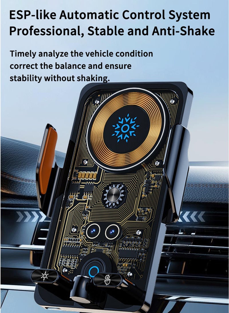 Car Phone Holder Mount Car Mount - Wireless Charging Car Mount, Mounted on Car Air Vent, Universal for All Vehicle Models and Compatible with All Mobile Phones - Image 3