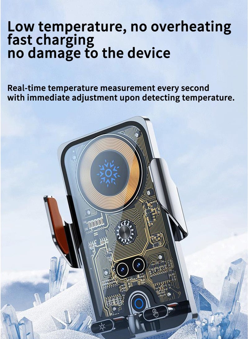 Car Phone Holder Mount Car Mount - Wireless Charging Car Mount, Mounted on Car Air Vent, Universal for All Vehicle Models and Compatible with All Mobile Phones - Image 5