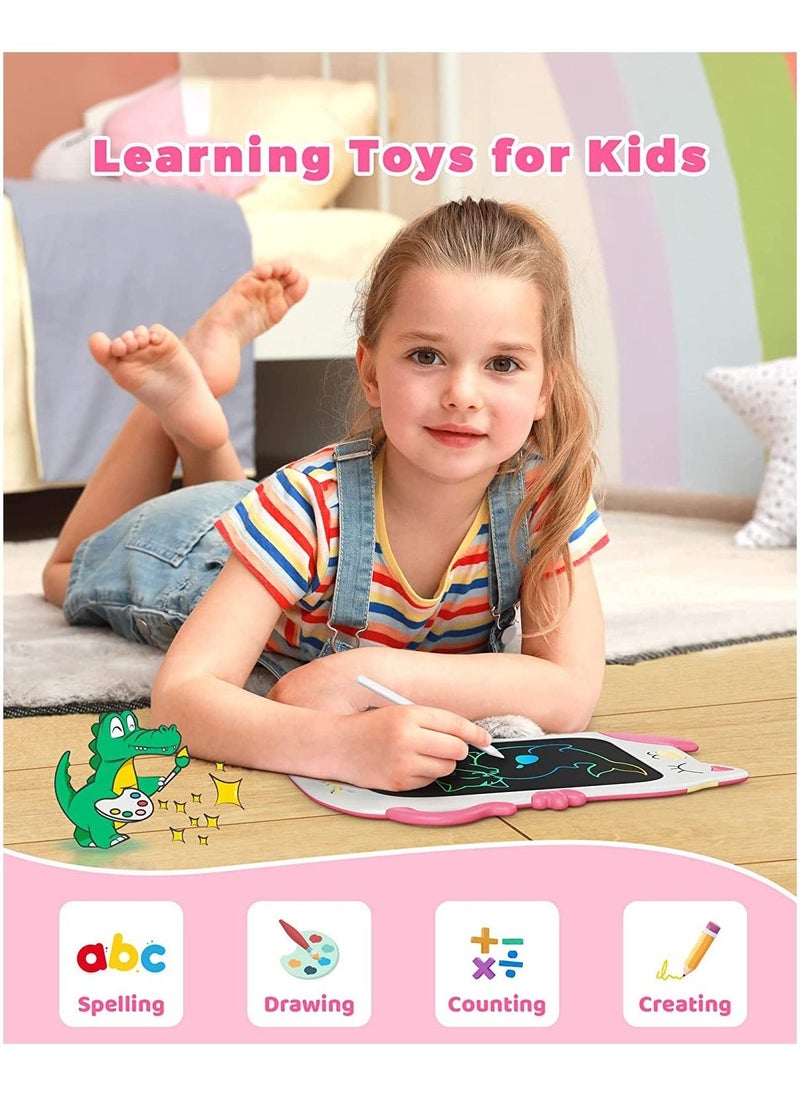 Arabest 8.5Inch LCD Drawing Board Animal Shaped Doodle Writing Tablet Handwriting Pad Learning Scribble Board for Little Kids (Blue)  - Image 5