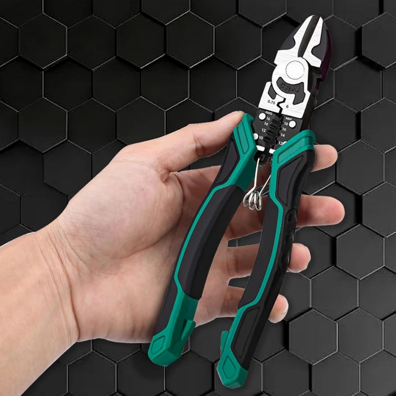 9Inch Heavy Duty Steel Diagonal Pliers for Wire Stripping Crimping and Electrical Tasks Ergonomic Pliers - Image 2
