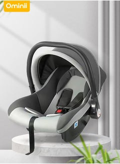Ominii Safety Seat for Newborn Baby Car, Baby Basket Car for Sleeping with a Portable Hand Basket Rocking Chair, with Full Body Support Cushion  - Image 1