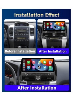 SHEZA STAR Android Car Stereo 12.3 Inch For Toyota Prado 2004 2005 2006 2007 2008 2009 4GB RAM 64GB ROM Support Apple Carplay Android Auto With Complete Frame WiFi USB AHD Camera included  - Image 2