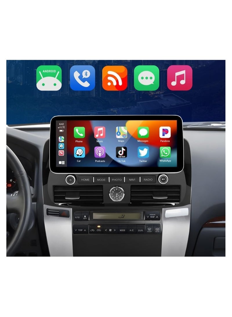 SHEZA STAR Android Car Stereo 12.3 Inch For Toyota Prado 2004 2005 2006 2007 2008 2009 4GB RAM 64GB ROM Support Apple Carplay Android Auto With Complete Frame WiFi USB AHD Camera included  - Image 5