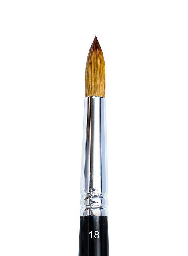 brunson فرشاة أظافر أكريليك 1 قطعة شعر سابل نقي فرشاة احترافية لرسم الأظافر للتجميل والعناية بالأقدام فرشاة كولينسكي لتطبيق الأكريليك وتوسيع الأظافر ونحت الأظافر ثلاثية الأبعاد حجم 18 - Image 2