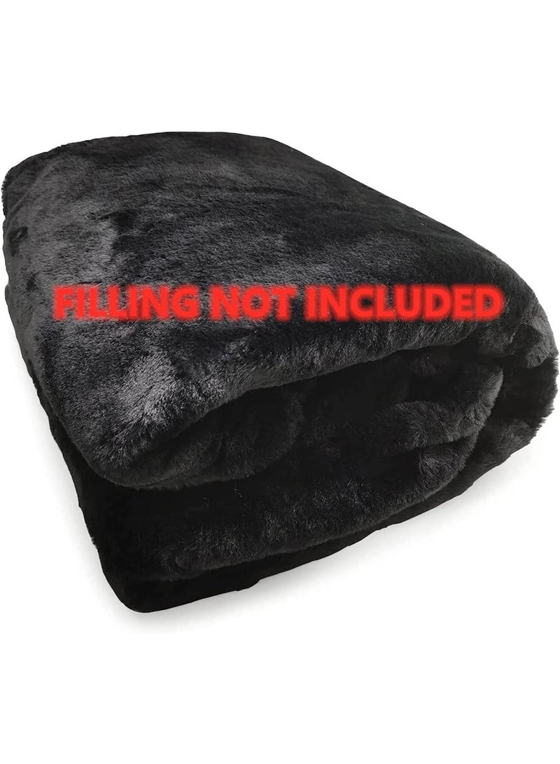 Bean Bag Chair Cover Oversized Soft Fluffy PV Velvet Lazy Sofa Bed Cover without Filler