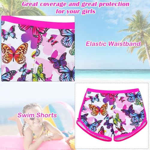 TUONROAD Girls 2-Piece Swimsuit Set Teens 6 7 Yrs Old Butterflies Printed Rash Guard O Neck Long Sleeve Bikini Sets with UPF 50+ Sun Protection for Pool Swimming Beachwear - Image 4