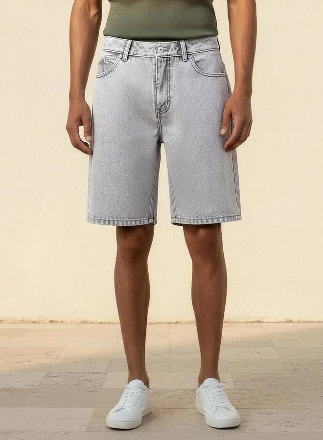 Men Regular Fit Shorts Denim