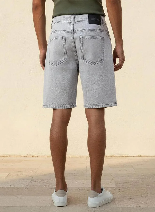 Splash FAV GREY Men Regular Fit Shorts Denim for Men | Best Price UAE