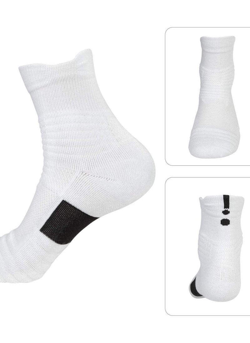 SYOSI Basketball Socks, Men's Sports Socks Thickened Mid Tube Badminton Socks Running Socks Outdoor Elite Socks, Sweat Absorbing Non-Slip Basketball Socks for Teens and Adults (3 Pairs)  - Image 4