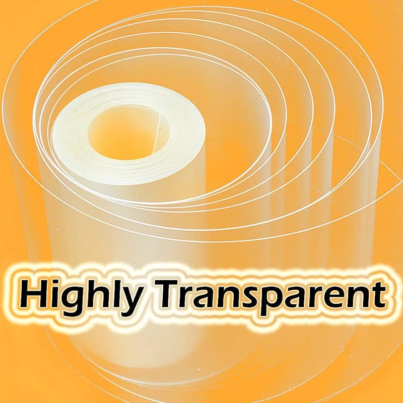 DATANYA Cake Collar 4 Inch x 394inch Clear Cake Acetate Roll, Transparent Mousse Cake Collars Acetate Sheets for Baking, Surrounding Edge Decorating + Bonus with Delicate Stickers - Image 2