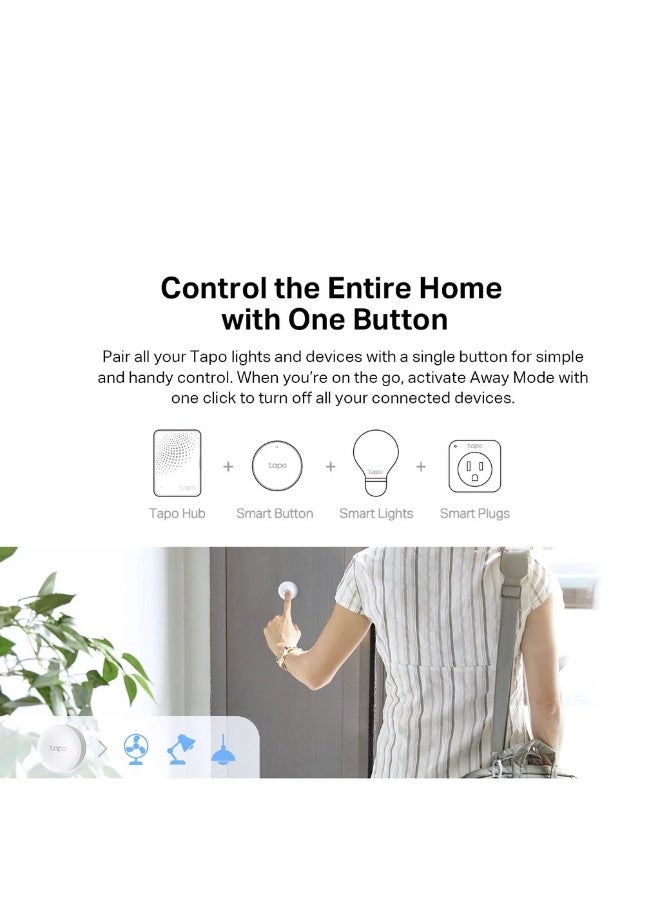 tapo TP-Link Tapo S200B Smart Wireless Mini Switch with App Control, Doorbell Function - Image 4