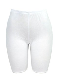 Short Inner Leggings With Elasticised Waistband Cotton White