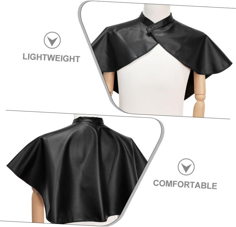 Waterproof Hair Coloring Cape 2pcs Black Salon Barber Apron Haircut Smock for Styling and Dyeing - Image 3