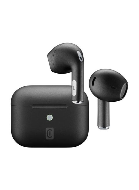 CRYSTAL Bluetooth earphones with Environment Noise Cancelling technology, clear sound, and 14 hour battery life with the charging Case. in Black color.