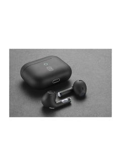 Cellularline CRYSTAL Bluetooth earphones with Environment Noise Cancelling technology, clear sound, and 14 hour battery life with the charging Case. in Black color.  - Image 3