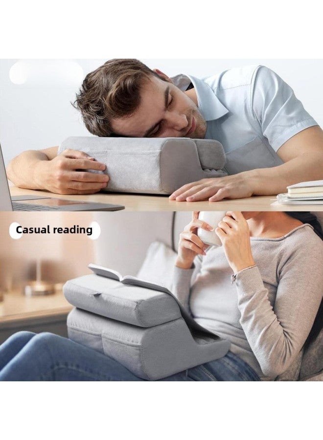 2+1 Pillow Tablet Bracket Pillow Pad Pillow Mobile Phone Tablet Bracket Pillow-Color:Black - Image 5