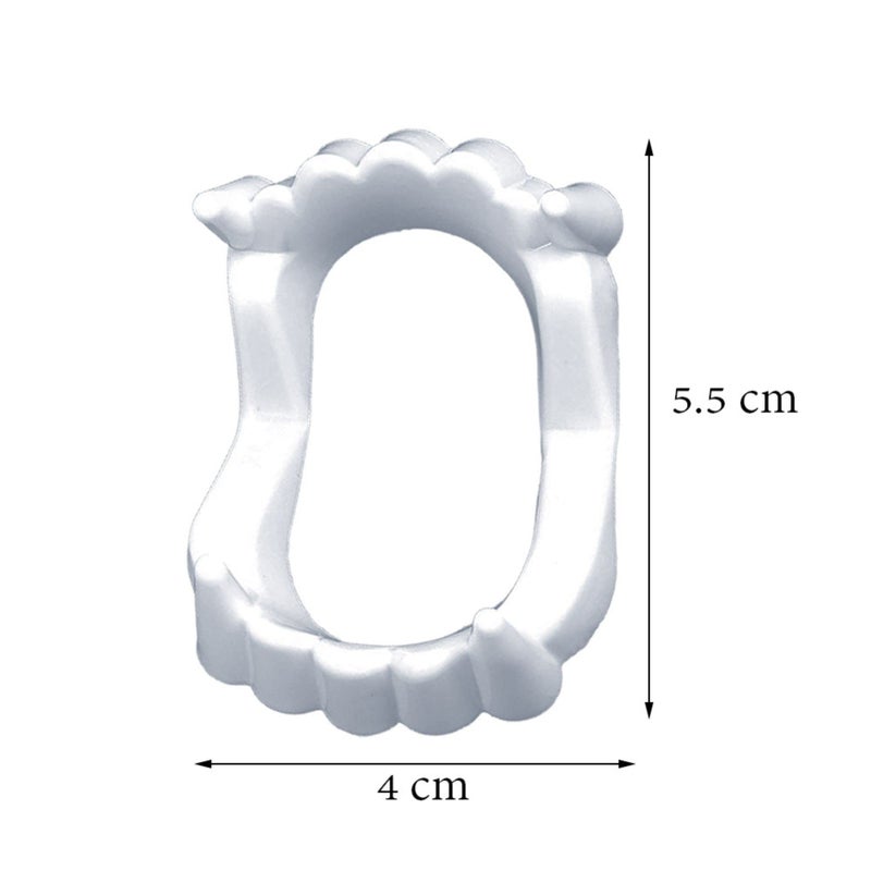 DELIGHTBOX 12 Vampire Fangs Plastic Teeth, Werewolf Masquerade Teeth Dress Up Costume Fangs Halloween Cosplay Party Favors for Supplies Masquerade Christmas - Image 2