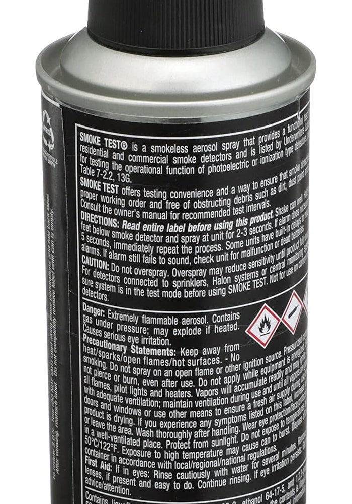 CRC 2105 Smoke Test Liquid Smoke Detector Tester - 2.5 oz Aerosol Spray - Image 2