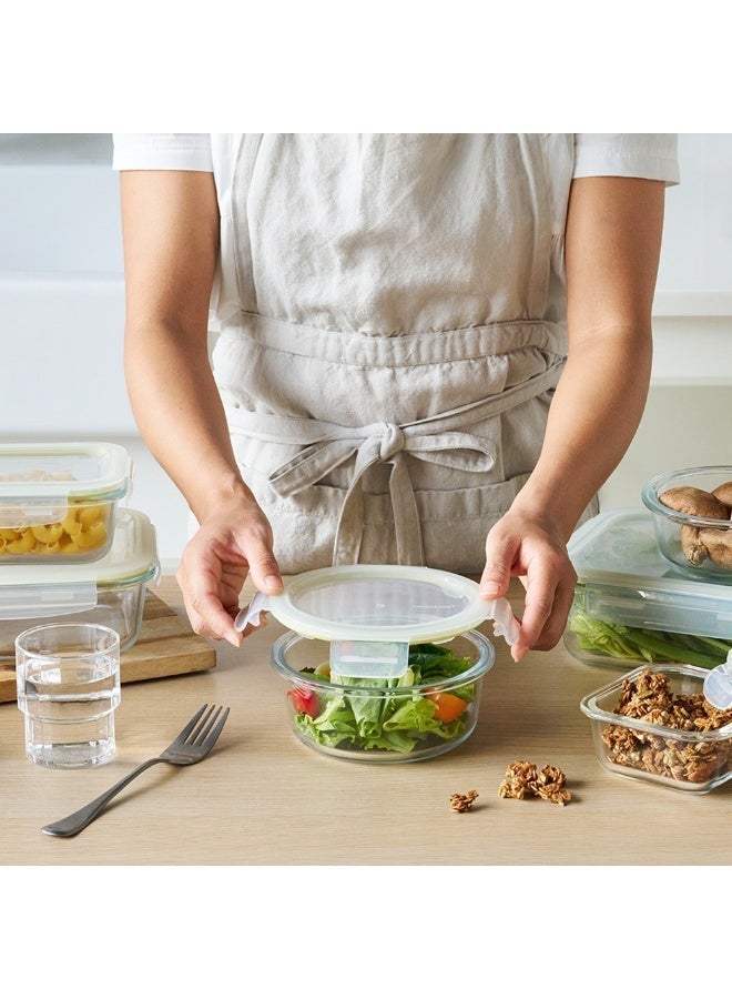 LocknLock Fresh Oven-Safe Glass Round Container 1400ml â€“ Airtight, Leakproof & Heat-Resistant - Image 3