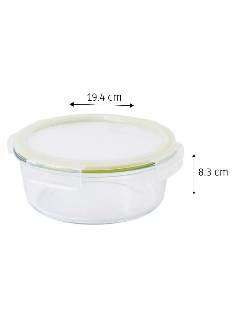 LocknLock Fresh Oven-Safe Glass Round Container 1400ml â€“ Airtight, Leakproof & Heat-Resistant - Image 2