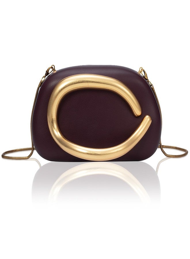 Rkrouco PU Leather Women's Evening Handbags Chocolates Clutch Purse Easy Match with Chain Crossbody Metal Decoration Shoulder Bag - Image 1