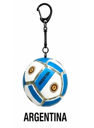 Kidzilla FIFA World Cup Argentina Squeeze Ball Keychain – 7cm ABS Mini Football with Argentina Flag Design