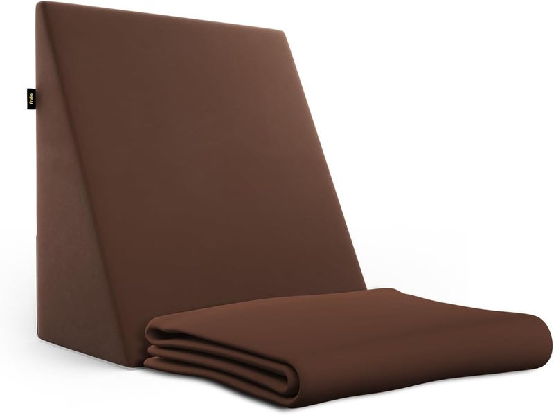 Frido Wedge Plus Cushion Cover | Ultrasoft, Breathable & Cool Pillow Cover | Aesthetic Pillow Cover for Home | Durable & Machine Washable | Coffee Brown - Image 2