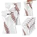 PEUTIER 50pcs Baseball Party Gift Bags Baseball Goodie Bags Favors Sport Theme Party Favor Practical Gift Bag for Birthday Presents Packing Candy Snack Goodie Storage White Red - Image 1