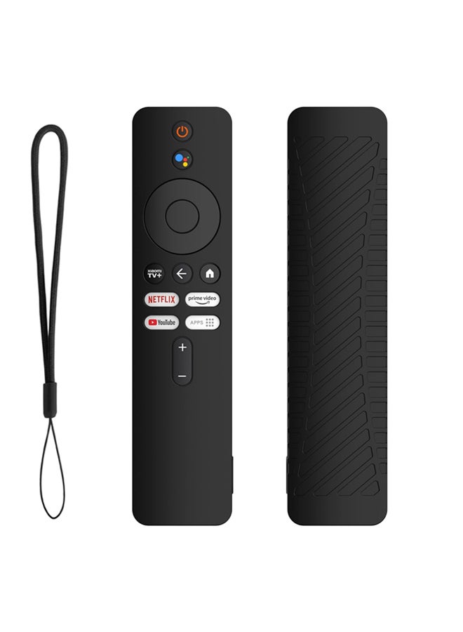 SJet Silicone Protective Case for Xiaomi Mi TV Box S (2nd Gen)Remote Control Anti Slip Silicone Protective Skin Cover (Black) - Image 1