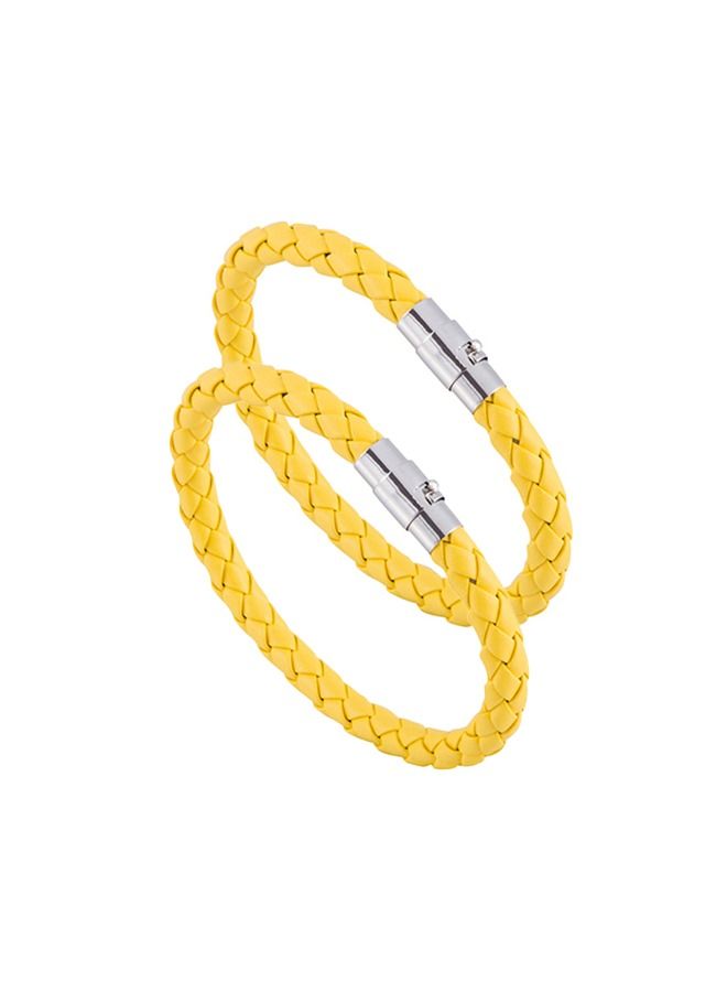 2 Pieces Leather Punk Bracelet  - Image 1