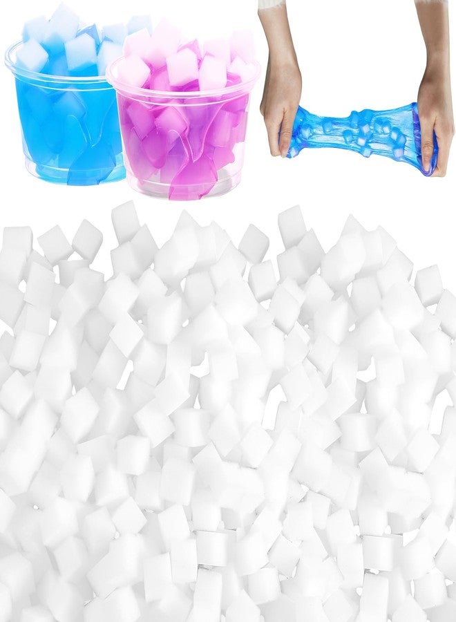 Junkin 1000 Pcs Jelly Cubes for Accessories Girls Boys DIY Crafts Birthday Party Favors, White, 0.39 x 0.39 Inch - Image 1