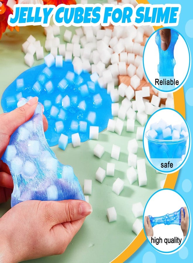 Junkin 1000 Pcs Jelly Cubes for Accessories Girls Boys DIY Crafts Birthday Party Favors, White, 0.39 x 0.39 Inch - Image 3