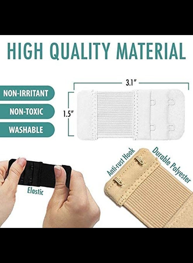 ITALO Women Polyester Bra Extender 2-Hook -2Eye,Give Life to Your Old Lovely bra's Use Bra Extenders One size Fits all,Black  - Image 4