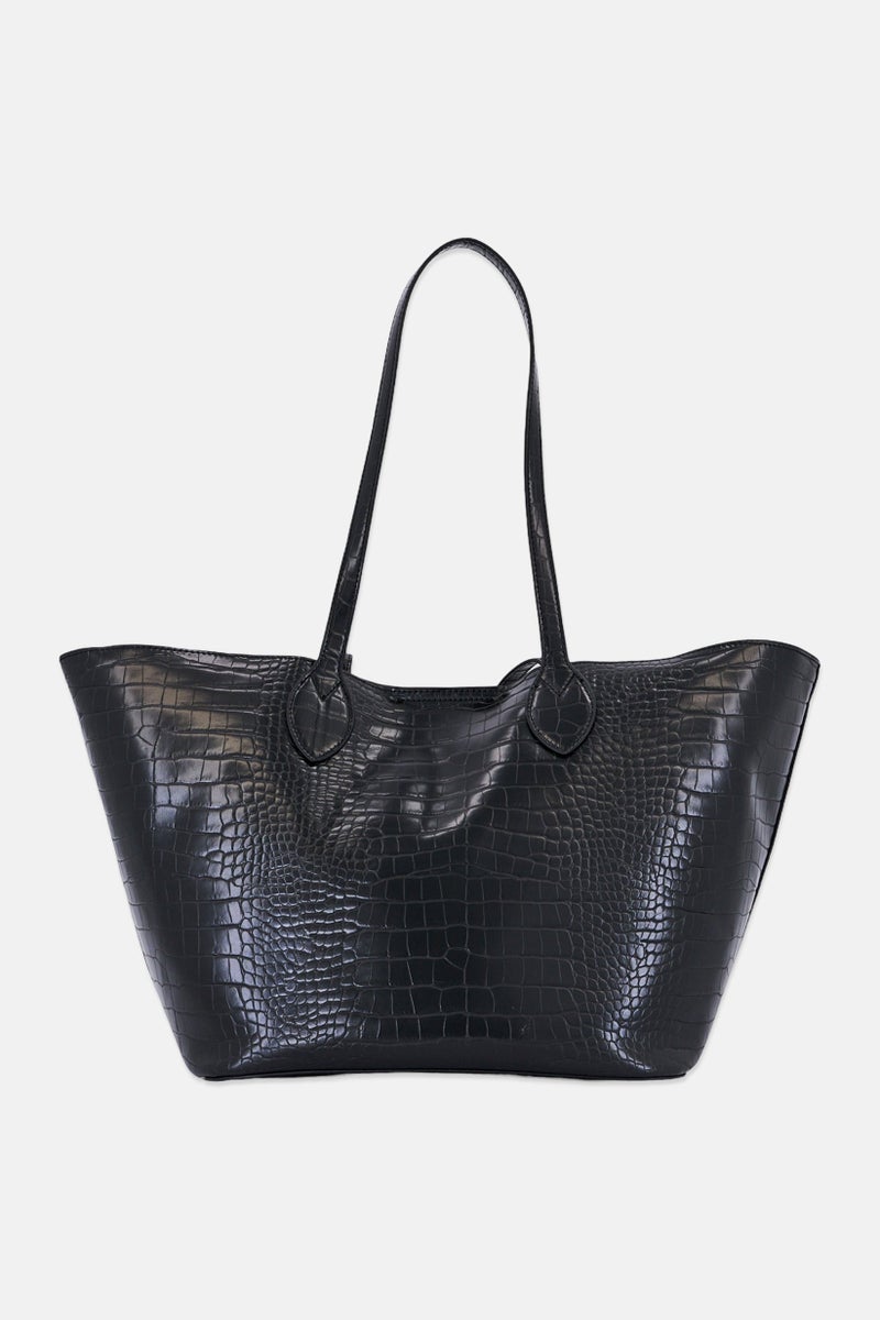 Cavalli Class Women Brand Logo Tote Bag, Black - Image 4