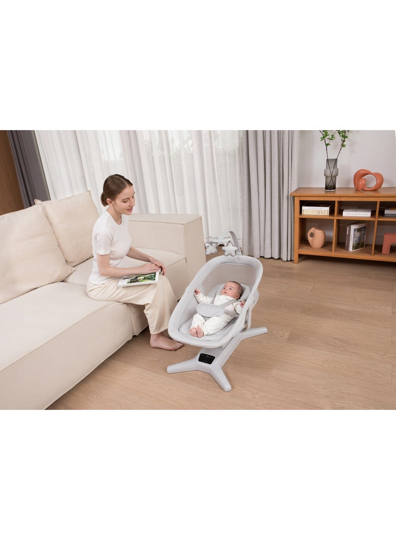 ماستيلا سرير هزاز كهربائي للأطفال مع موسيقى وناموسية للحماية والراحة المثالية - Image 1