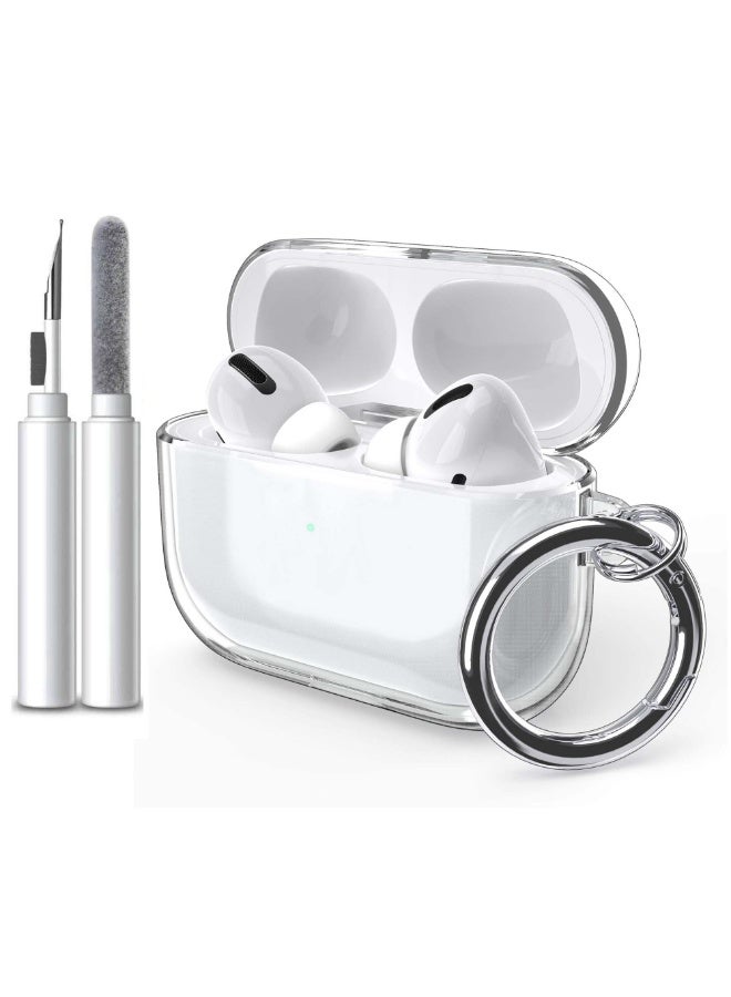 ANYOGRO for AirPods Pro 3 Generation Case Cover, Clear TPU Flexible Shockproof Protective Case with Cleaning Pen & Front LED Visible Design and Impact-Resistant Cover for Easy Carrying