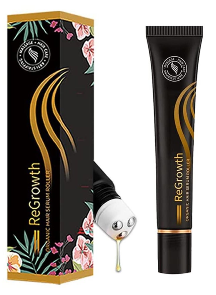 DubaiGallery Regrowth Organic Hair Serum Roller Set, Triple Roll-On Massager Hair Growth Essence, Hair Care Anti Stripping Liquid of All Hair Types - Image 2