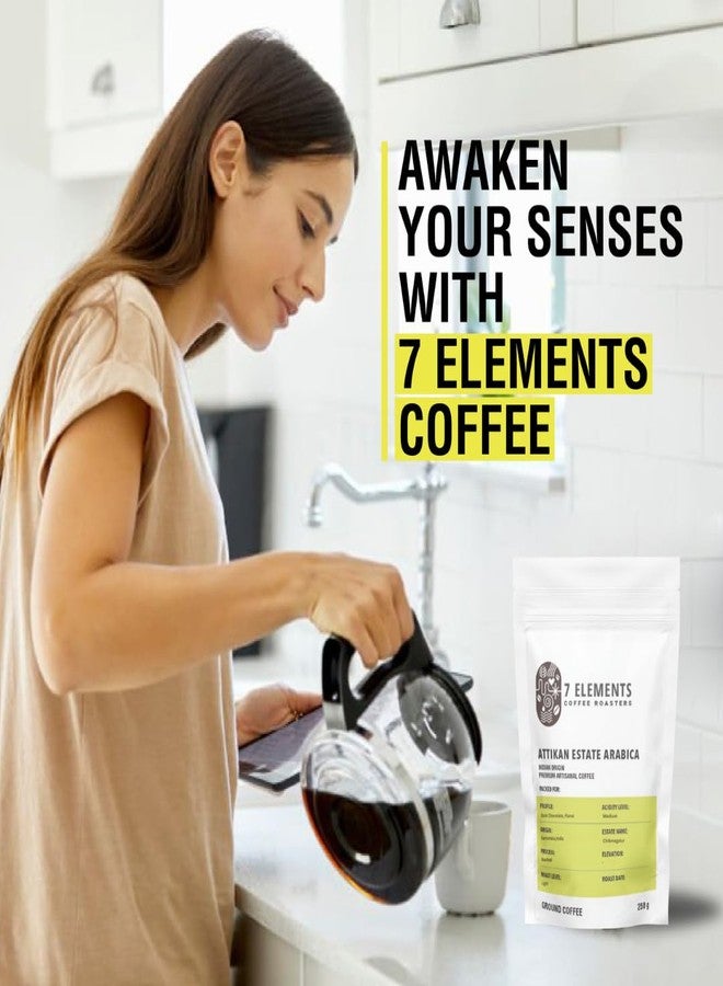 7 Elements Coffee Roasters Attikan Arabica Ground Coffee - 250 g (Pack of 1) | Medium Roast (Espresso, Moka Pot Grind) | 100% Arabica Freshly Roasted Coffee Grounds | Rich Flavorful Coffee - Image 5