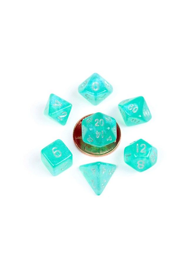 Metallic Dice Games Stardust Turquoise 10Mm Mini Poly Dice Set - Image 2