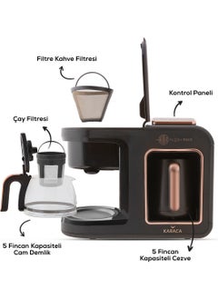Karaca Hatır Plus Mod 5 In 1 Coffee and Tea Machine Black Copper  - Image 3
