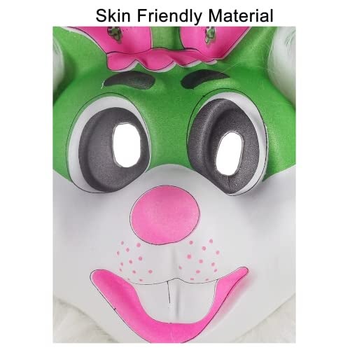 Avirons Funky Mask|Theme Party Mask|Kids Birthday Party Mask|Mask for Adults|Holi Party Mask|School Fancy Dress Competiion Mask|Animal Theme Party|Mask For Return gifts (Rabbit Face Rubber Form Mask) - Image 3