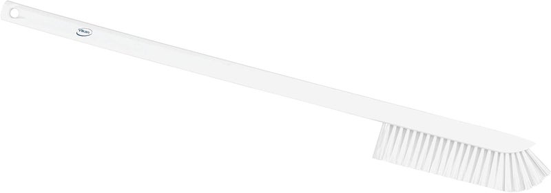 Vikan 41975 Ultra-Slim Cleaning Brush with Long Handle, 23.62" Medium, White - Image 1