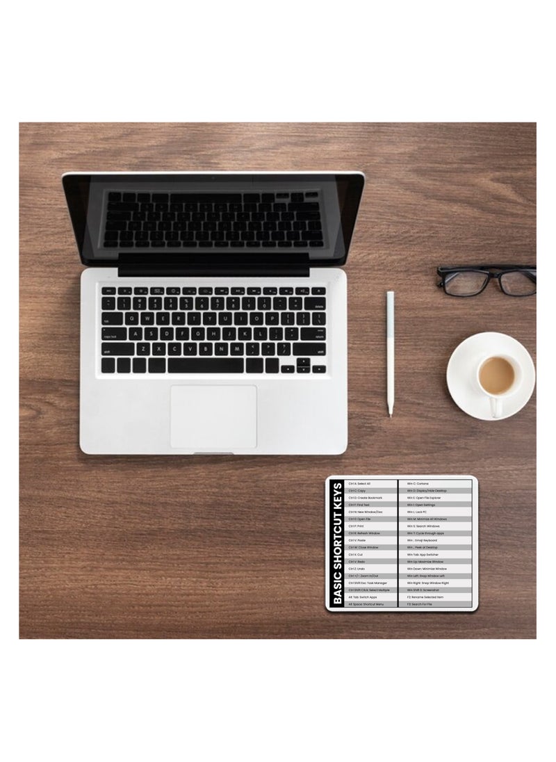 Generic - Mousepad for Mac OS and Windows Shortcut Quick Reference Guide - Gift for Employees - Dad - Coworkers - Colleagues - Friends and Family - Image 1